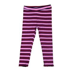 Gymboree Girls Legging – Size 18-24M, Red, Pink & Navy, Ribbed with Ruffle Ankle